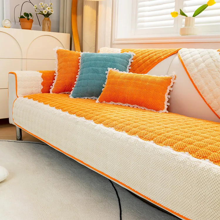 冬季保暖沙发垫子沙发套罩巾加厚毛绒坐垫子防滑沙发盖布巾全盖