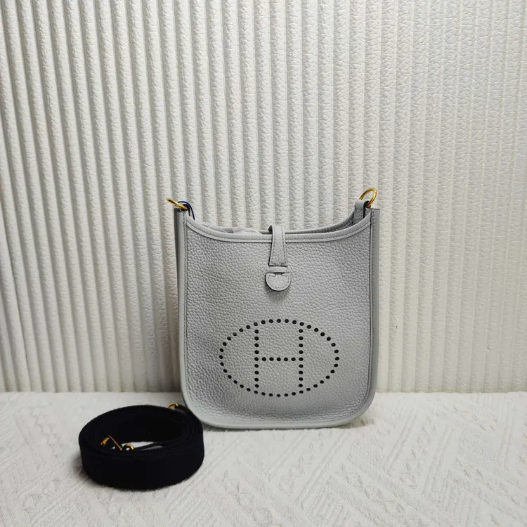 99新 Hermes/爱马仕 女士时尚经典伊芙琳mini单肩斜挎二奢包包