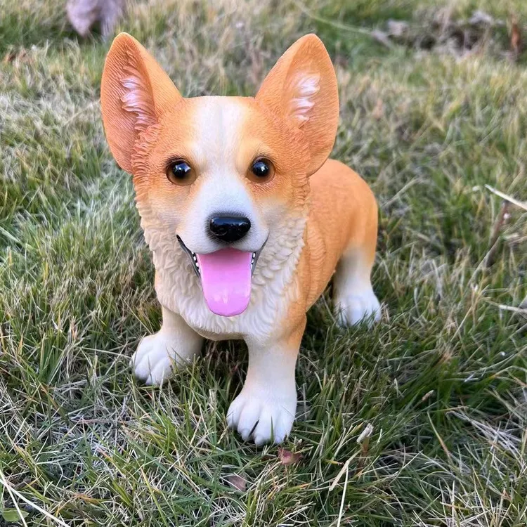 史克森可爱卡通柯基小狗户外庭院阳台露台装饰家居摆件装饰品花园