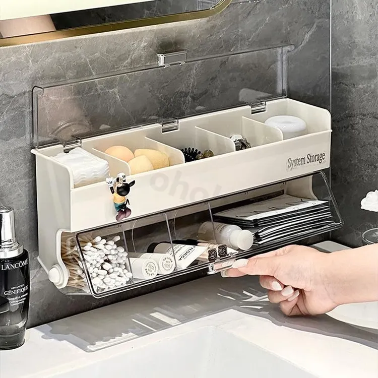 浴室置物架免打孔壁挂式墙上卫生间厕所洗手洗漱台化妆品收纳盒子