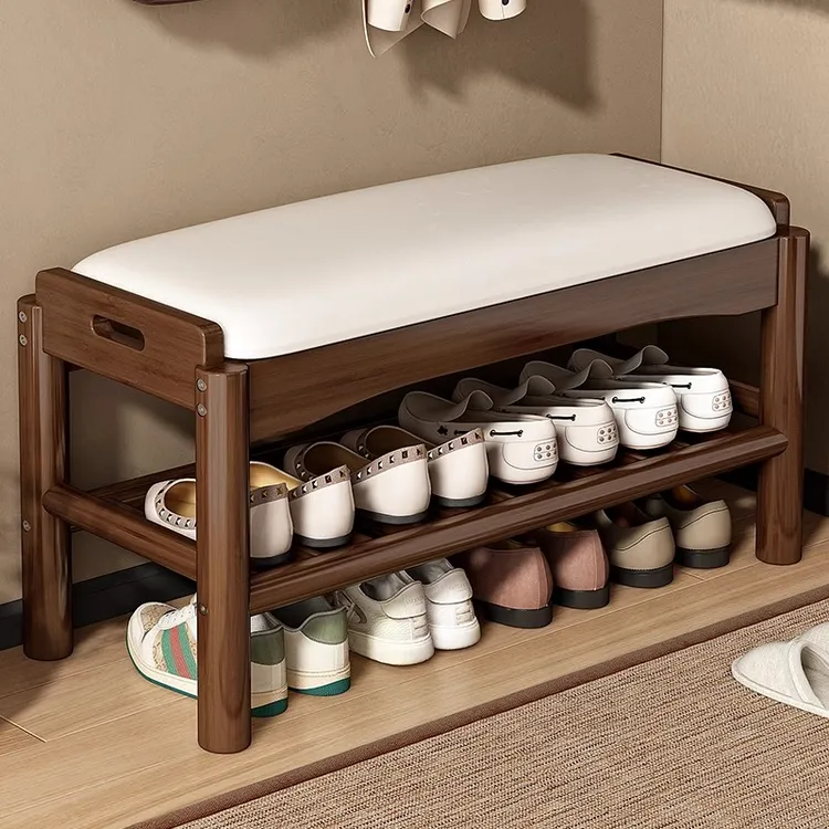 换鞋凳家用门口可坐入户鞋架坐凳一体客厅收纳储物穿鞋凳实木鞋柜
