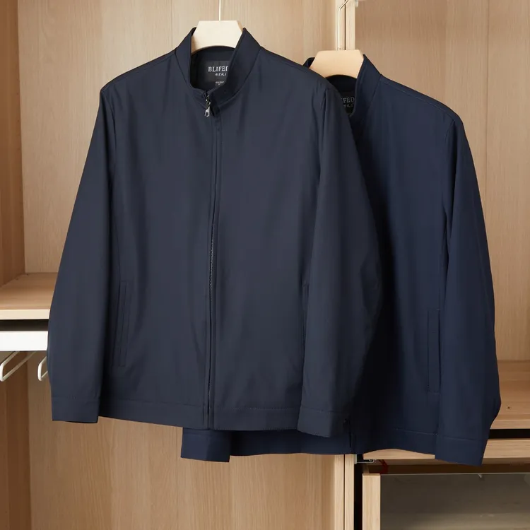 秋季新款爸爸装外套中老年人春秋季立领男士夹克中年上衣薄款春装