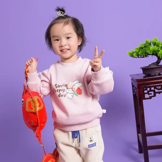 2025女童卫衣童装儿童上衣宝宝运动洋气秋冬韩版潮圆领长袖休闲