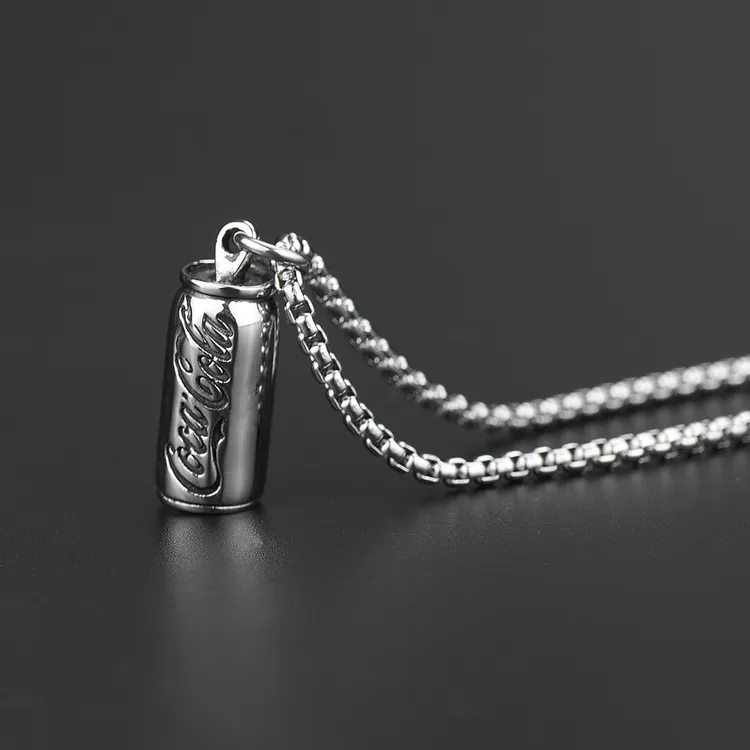 可乐易拉罐项链男女款创意ins潮牌个性嘻哈吊坠配饰ins