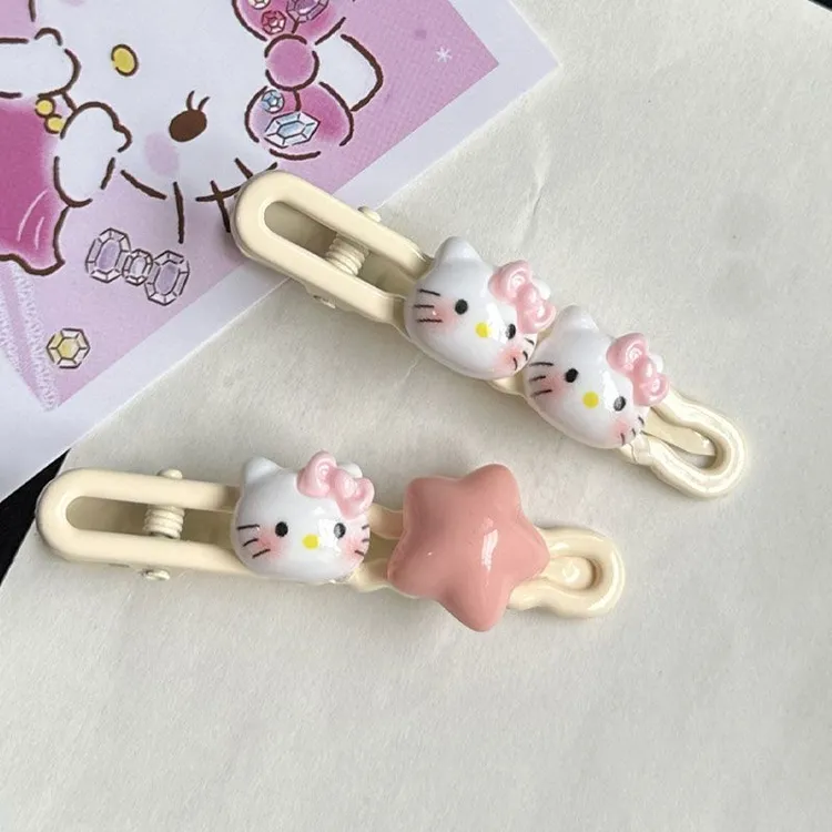 可爱Kitty发夹刘海侧边夹星星发饰头饰碎发夹鸭嘴夹