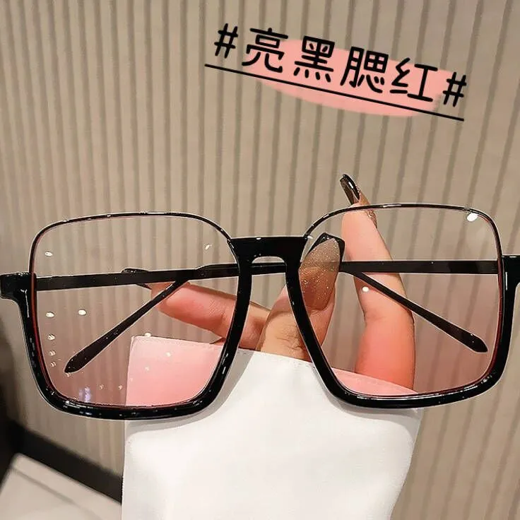 网红半框腮红太阳镜女大框时尚欧美高端防晒防紫外线高级感遮阳潮