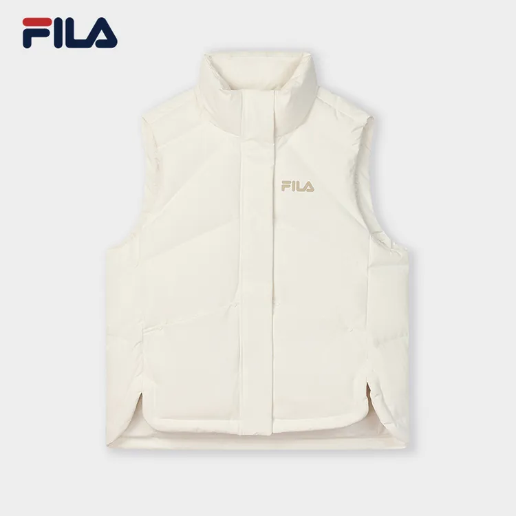 FILA/斐乐女士秋冬季新款【运动保暖宽松】休闲立领大标羽绒马甲