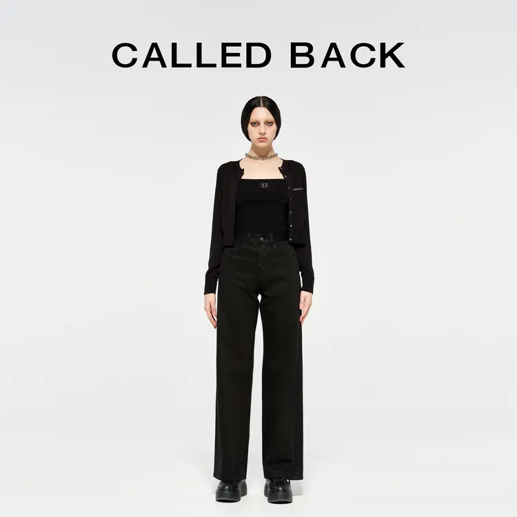 CALLED BACK【翟潇闻同款】春季设计感复古高腰显瘦直筒裤