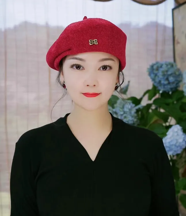 帽子气质网红时尚休闲百搭贝雷八角帽新款毛呢经典ins风韩版女士