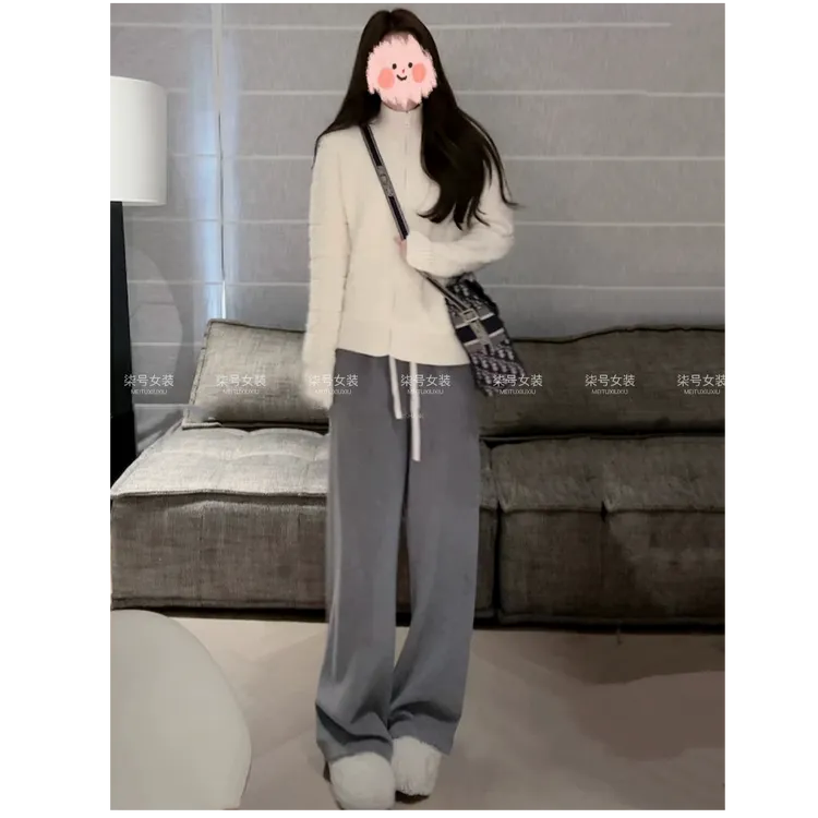 冬季炸街一整套女装上衣裤子气质显瘦时尚休闲宽松百搭外穿高级感