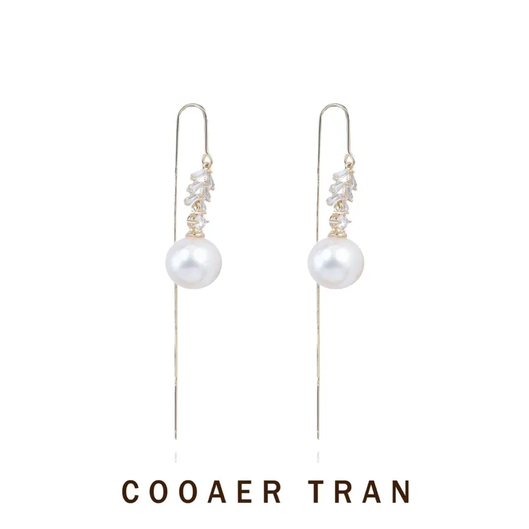 COOAER TRAN 铜合金耳饰 【卷珠帘】春季新品珠珠耳饰女RH6768#