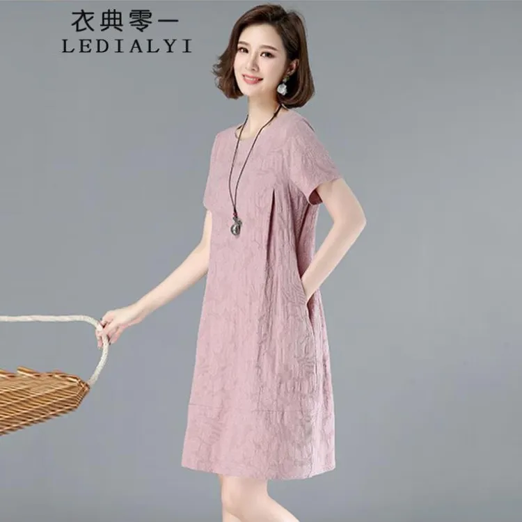 2025夏季女装新款休闲洋气质中年小个子碎花连衣裙遮肚子裙子夏天