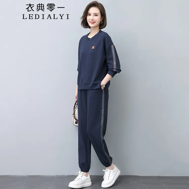 时尚休闲洋气卫衣卫裤运动服套装女2025早春秋新款穿搭一整套女装