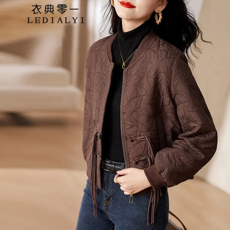 复古盘扣棒球服短外套女2025春秋新款小个子宽松洋气减龄夹克上衣