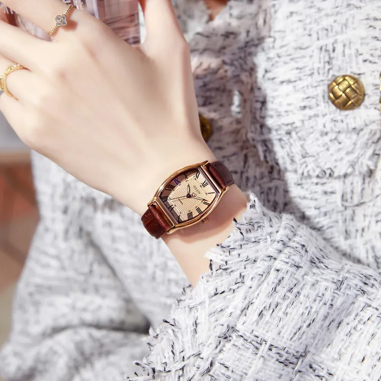 【全国联保】聚利时手表女复古时尚百搭方形气质潮流女款女士石英表