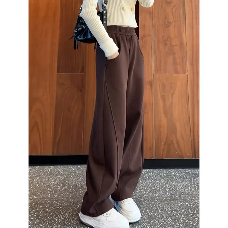 芯娇晴窄版香蕉裤女春秋2025新款爆款垂感休闲阔腿卫裤直筒运动裤