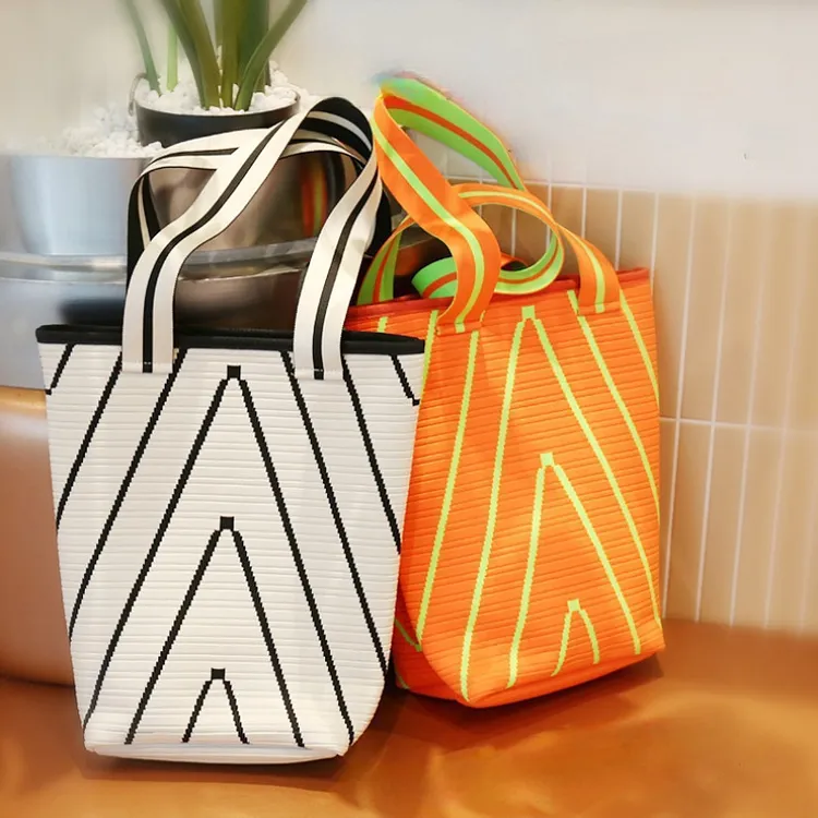 小众针织大容量单间包简约时尚夏季百搭通勤上班大容量编织针织包