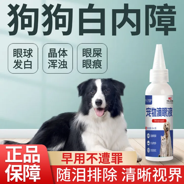 狗狗白内障专用滴眼液宠物老年犬眼睛白内障去泪痕清洁抑菌滴眼液