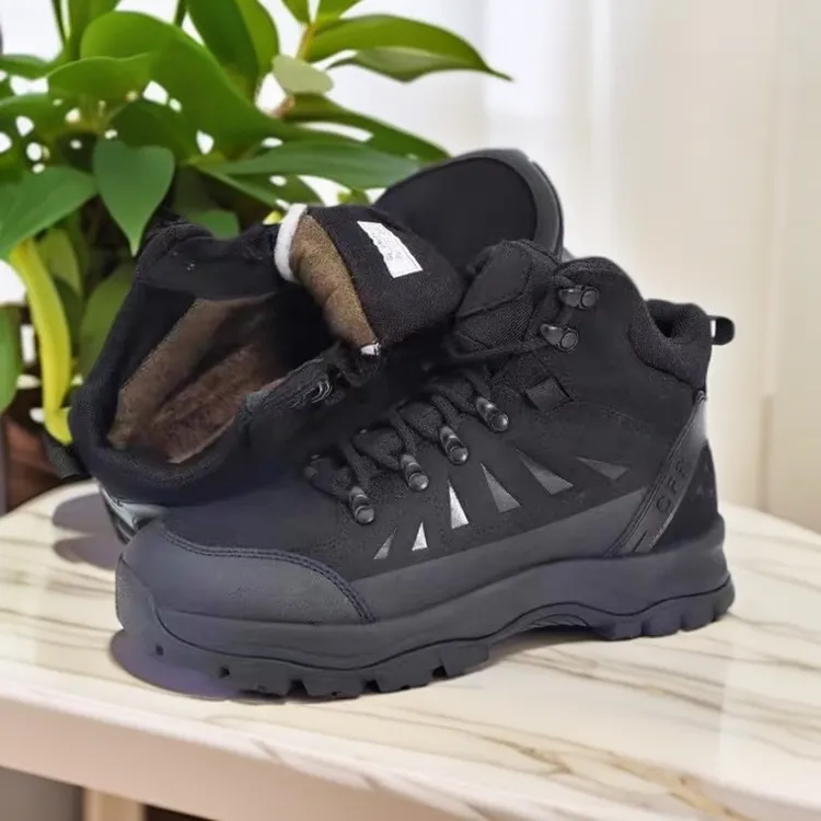 新式消防轻便防寒鞋男正品冬季加绒棉鞋中帮保暖户外登山防寒靴子