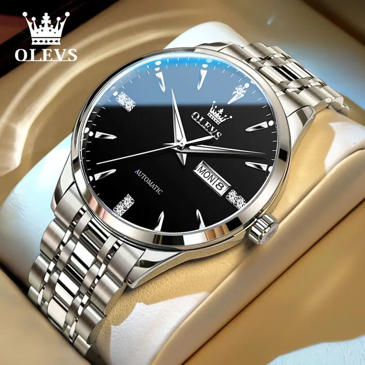 正品欧利时手表男机械表全自动夜光防水时尚高档简约男款腕表7046