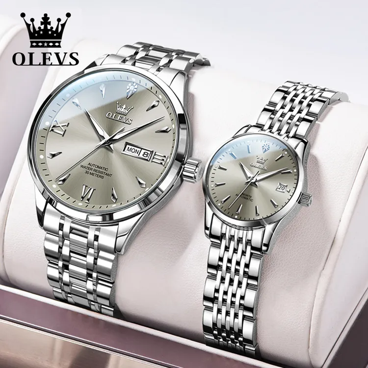 欧利时情侣一对手表经典机械表全自动简约防水腕表送礼物情侣对表