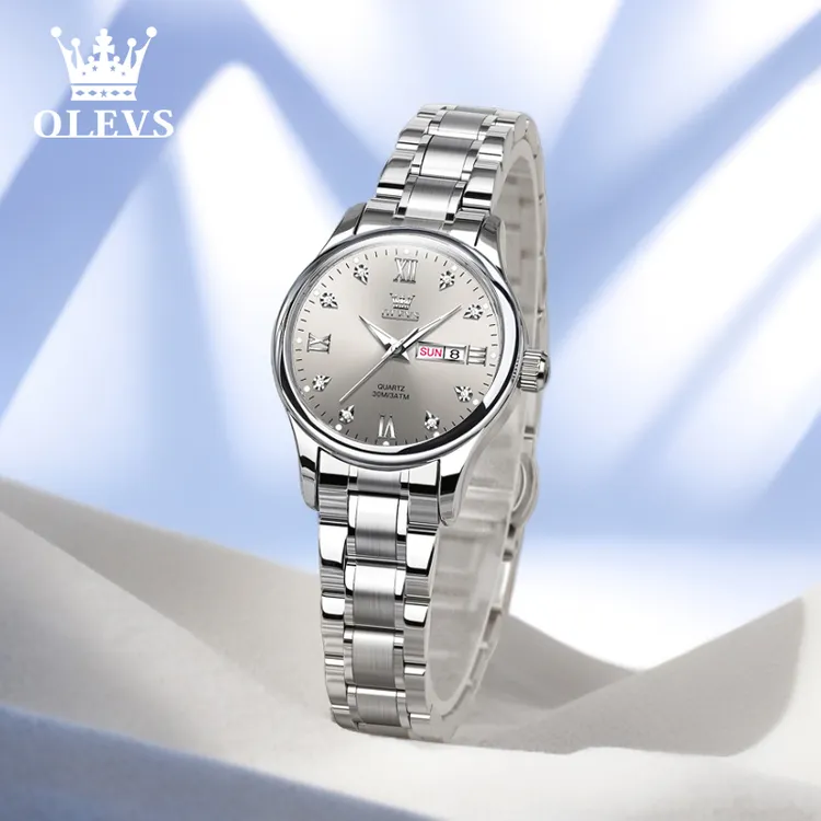 欧利时手表女士石英表时尚潮流气质百搭夜光防水镶钻腕表女款7034