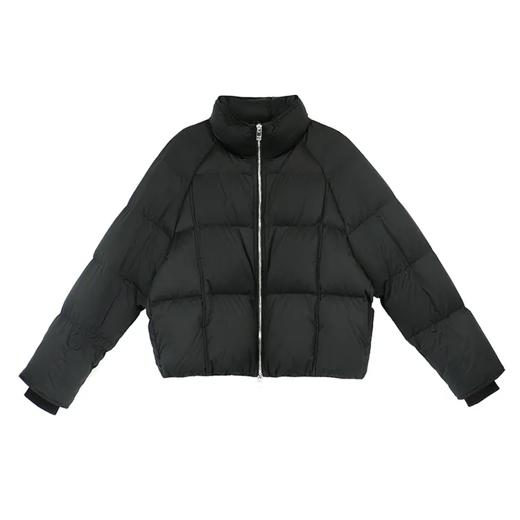 KEMAN珂曼2024女冬季新款短款拉链羽绒服