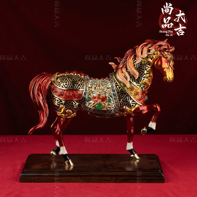 『马到成功』珐琅彩工艺品摆件乔迁送礼国风高端礼品新中式宝藏文创