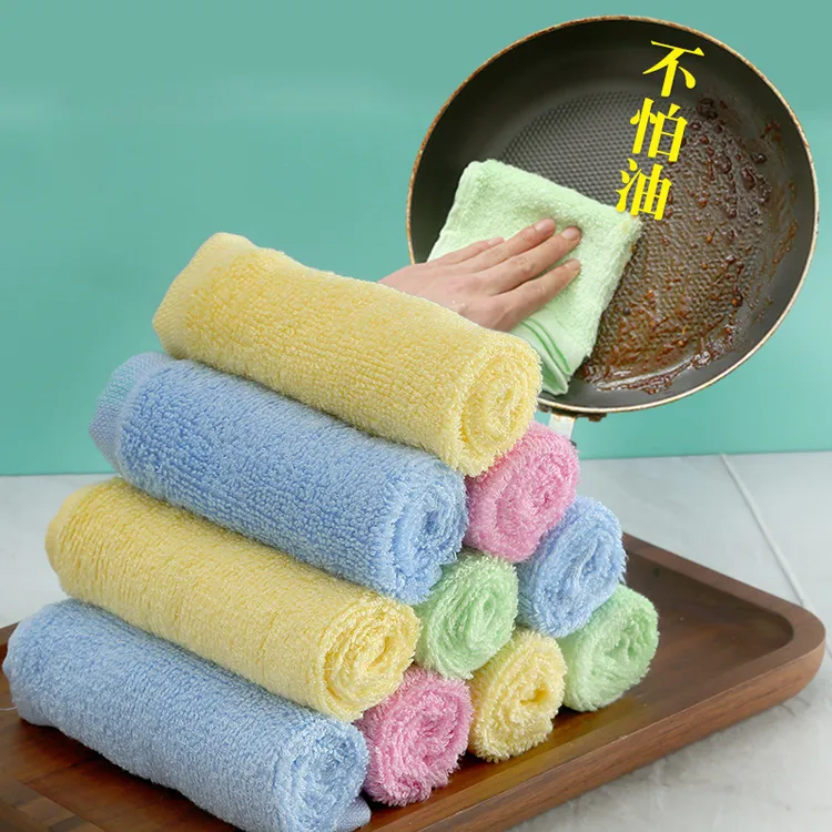 油利除洗碗巾木纤维不沾油洗碗布厨房百洁布免洗懒人抹布小方巾