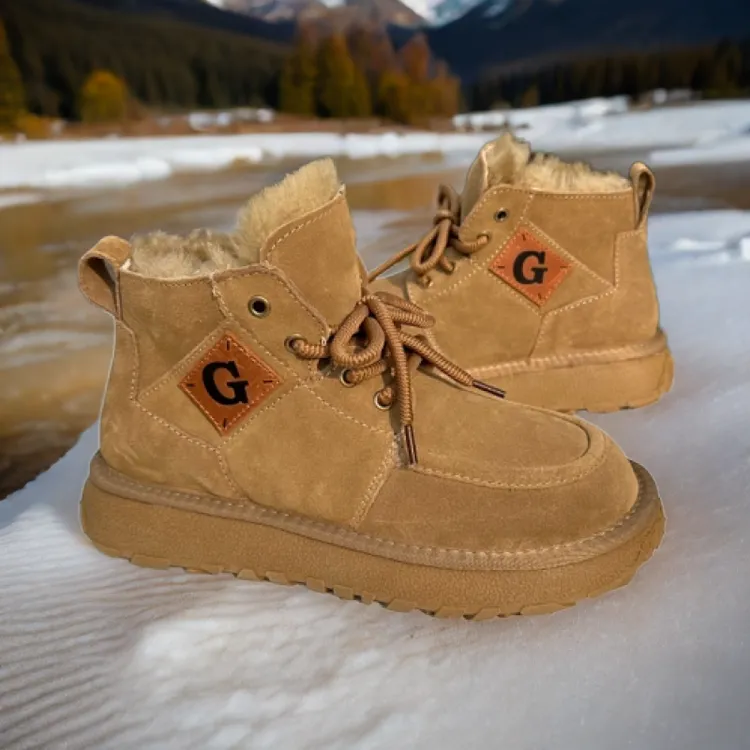 8766特厚！系带男款雪地靴加厚保暖东北男士大棉鞋百搭防滑马丁靴