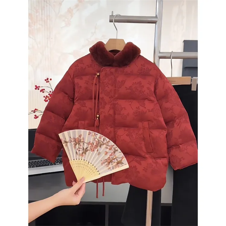 女童国风外套秋冬2024新款儿童新中式拜年服冬装女孩加厚棉服洋气