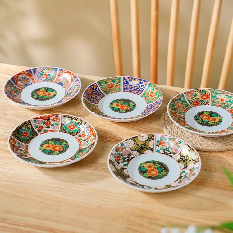 美浓烧日式陶瓷碟餐具日本进口古伊万里复古点心碟家用高颜值盘
