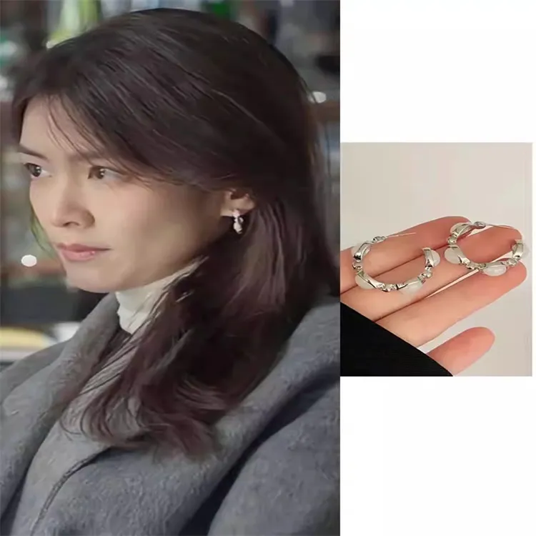 合金耳饰 凡人歌谢美蓝陈昊宇同款耳环银针耳饰复古小众耳钉