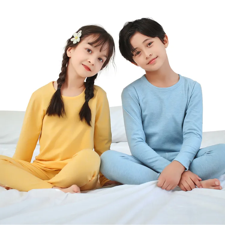 儿童保暖内衣套装秋冬加绒加厚男女童无痕秋衣秋裤家居服