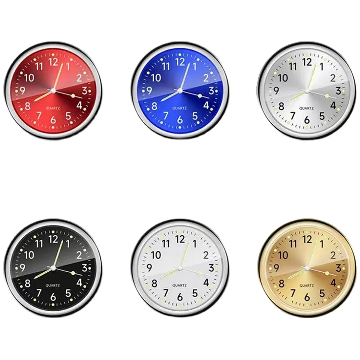 车载钟表摆件汽车星空石英表随意贴出风口夹钟表通用美观时尚装饰