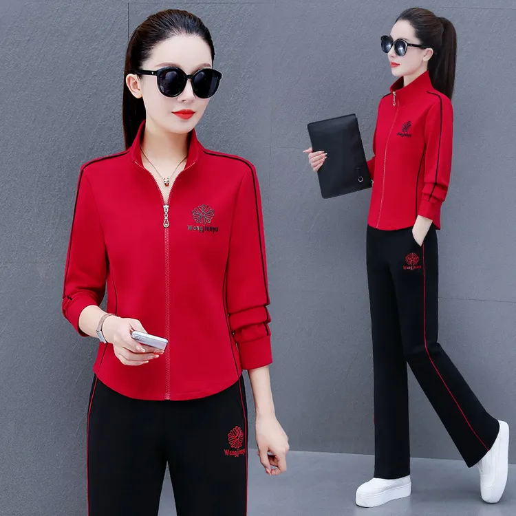 运动套装女春秋季2025新款显瘦洋气跑步外套减龄气质休闲服两件套