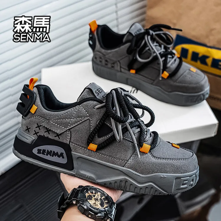 森马男鞋春季2025爆款时尚运动潮鞋学生韩版厚底防滑ins休闲板鞋