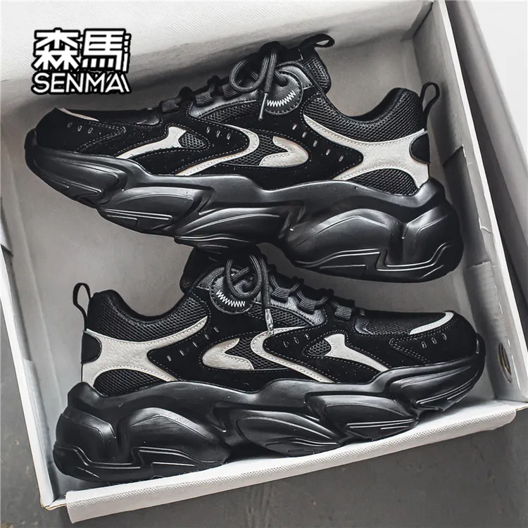 森马男鞋春季厚底百搭青少年网红运动潮鞋潮流ins高级感老爹鞋男