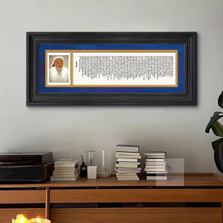 【额金桑+成吉思汗画像】装饰画客厅现代装饰画摆台书房挂画