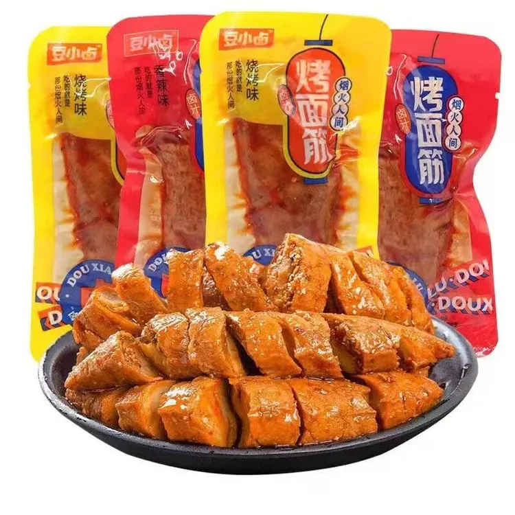 豆小卤烤面筋香辣味烧烤味散装小包装手撕素肉辣条麻辣休闲零食
