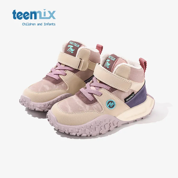 天美意童鞋2025年冬季新款男女童潮酷复古休闲鞋舒适软底运动鞋子