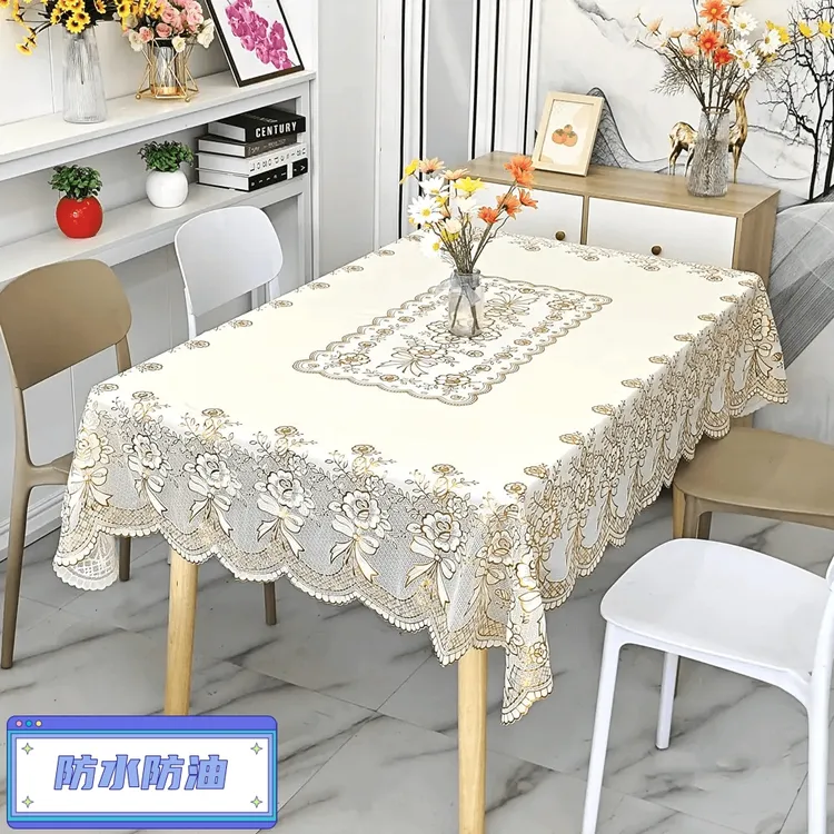 家用款PVC塑料餐桌布防水防油桌布茶几垫普通长方形中式餐桌桌垫