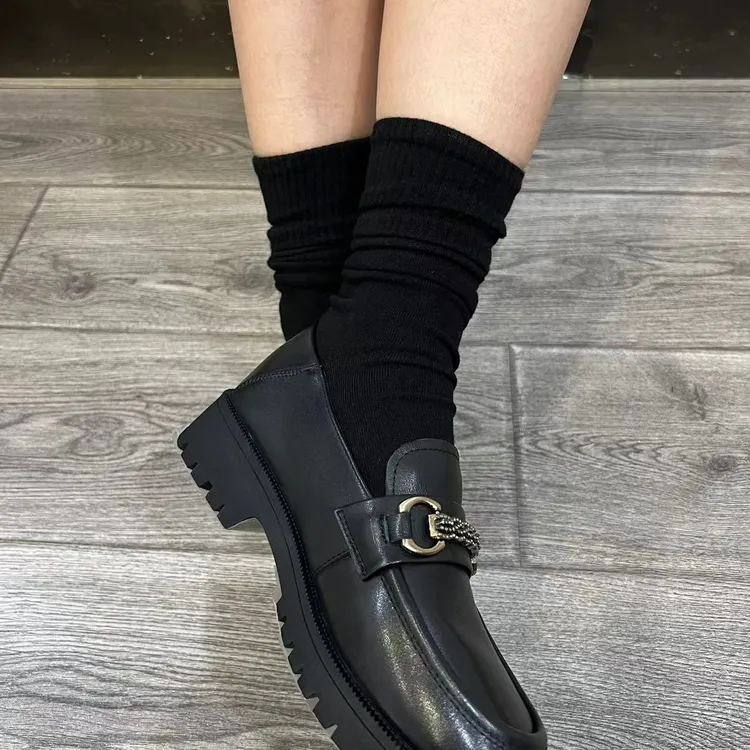 00 女款  时尚 休闲 百搭 堆堆袜 （一包五双  ）