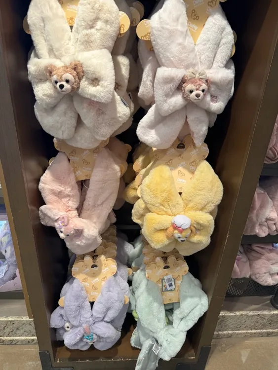 现货 玲娜贝儿可琦安星黛露雪莉玫olu达菲蝴蝶结围巾围脖正品代购