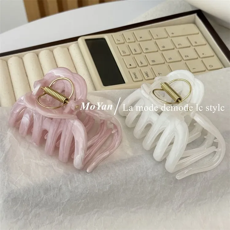 韩国东大门水墨级感抓夹女后脑勺发夹适合发量多鲨鱼夹盘发发抓潮