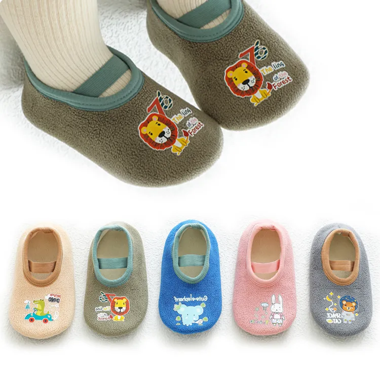 防滑袜套加绒厚底婴儿学步袜早教宝宝地板袜春秋冬儿童保暖鞋袜子