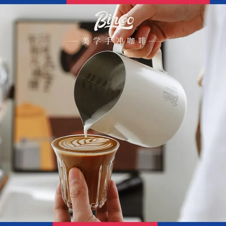 Bincoo咖啡拉花缸尖嘴拉花杯奶泡杯拉花神器不锈钢专业打奶缸家用