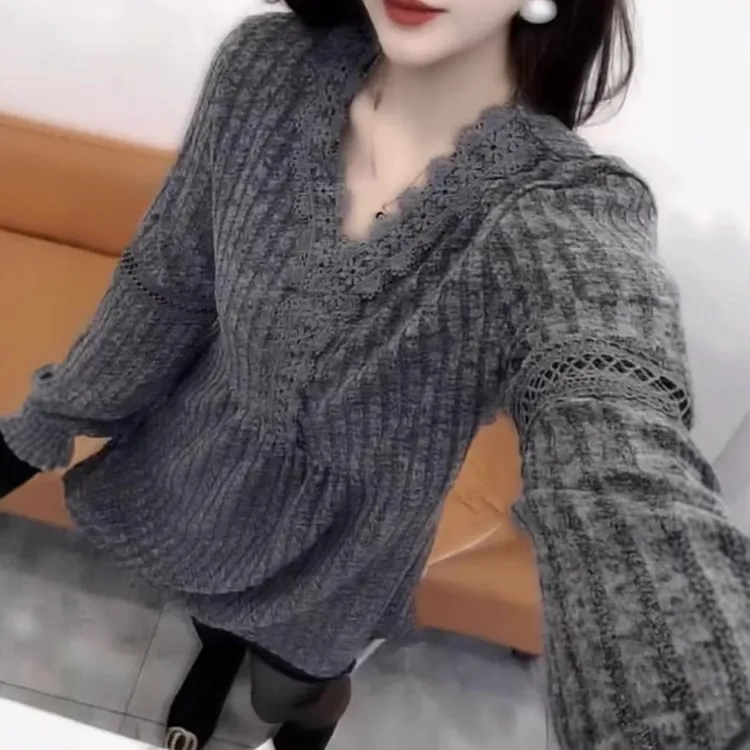 241199休闲长袖宽松中长款打底时尚洋气秋冬百搭新款显瘦大码上衣