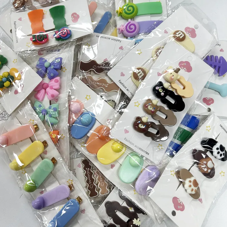 【新疆包邮】60个卡通小夹子可爱学生甜美立体侧边刘海夹儿童碎发夹