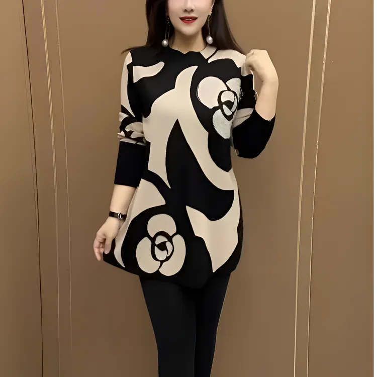 加厚保暖外穿打底衫2025冬新款气质高档中长款妈妈装洋气减龄毛衣